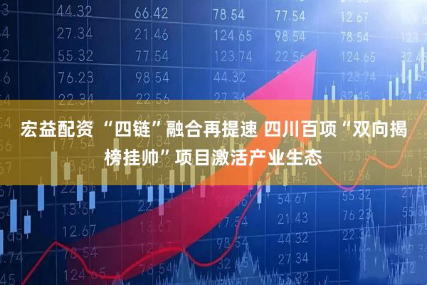 宏益配资 “四链”融合再提速 四川百项“双向揭榜挂帅”项目激活产业生态