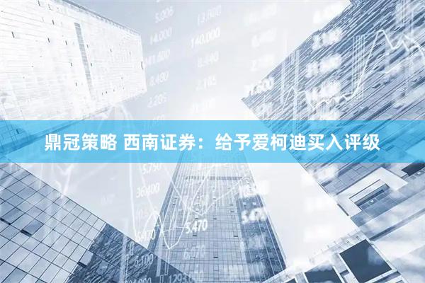 鼎冠策略 西南证券：给予爱柯迪买入评级