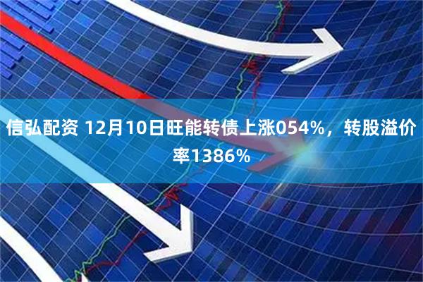 信弘配资 12月10日旺能转债上涨054%，转股溢价率1386%
